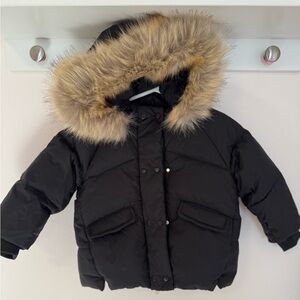 ZARA Baby Girl | Winter Puffer Jacket with Fur